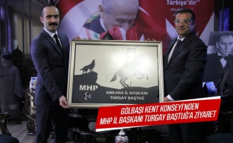 Gölbaşı Kent Konseyi'nden MHP İl Başkanı Turgay Baştuğ'a ziyaret