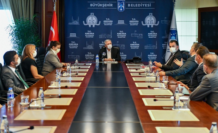 Ankara Kent Konseyi, Başkan Yavaş ve Belediye Meclisi Gurup Başkan Vekillerini ziyaret etti