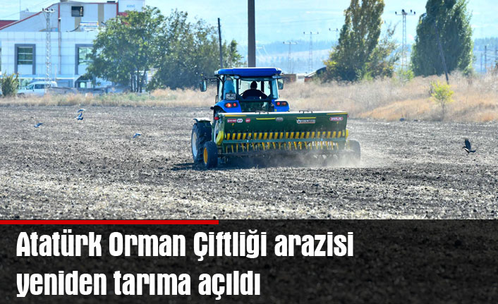 Atatürk Orman Çiftliği arazisi yeniden tarıma açıldı