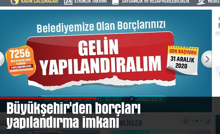 Büyükşehir'den borçları yapılandırma imkanı