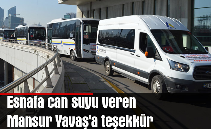 Esnafa can suyu veren Mansur Yavaş'a teşekkür