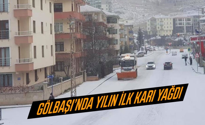 Gölbaşı'nda yılın ilk kar sınavı