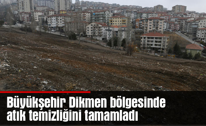 Büyükşehir Dikmen bölgesinde atık temizliğini tamamladı