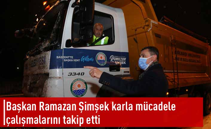 Başkan Şimşek’in Yoğun Kar Mesaisi