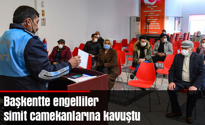 Başkentte engelliler simit camekanlarına ulaştı