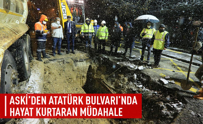 ASKİ'den Atatürk Bulvarı'nda hayat kurtaran müdahale