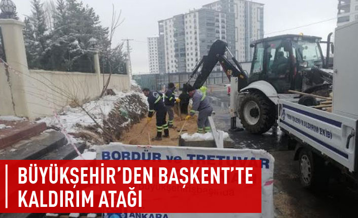 Büyükşehir'den Başkent'te kaldırım atağı