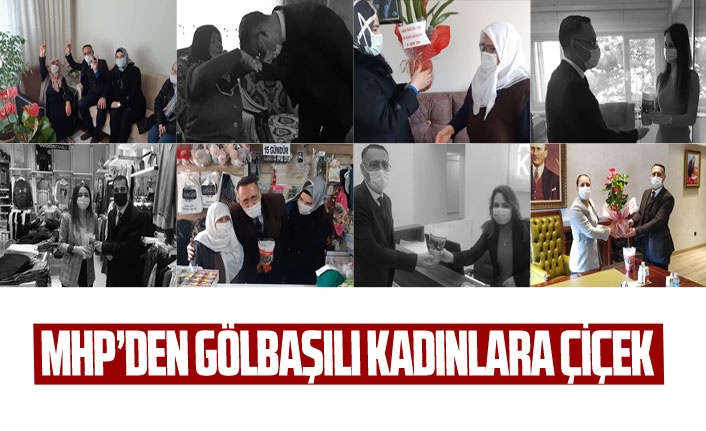 MHP'den Gölbaşılı kadınlara çiçek