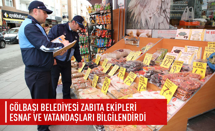 Gölbaşı zabıtası virüs mesaisinde