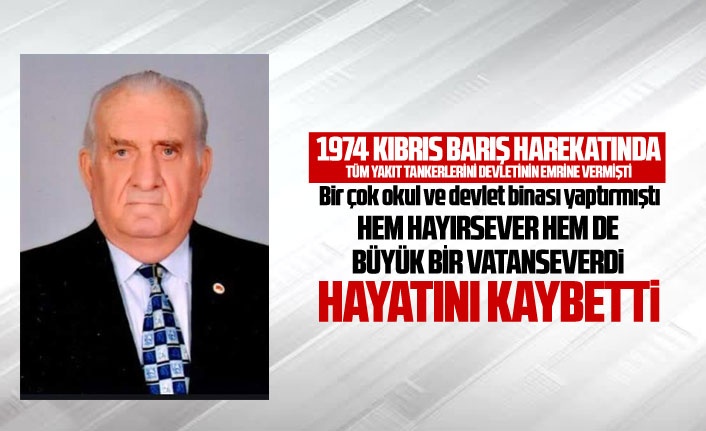 Hayırsever Osman Tan hayatını kaybetti