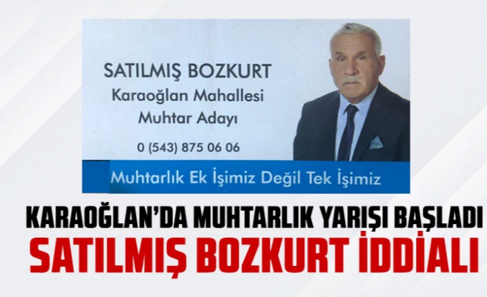 Karaoğlan mahallesinde muhtarlık seçimleri yapılacak.