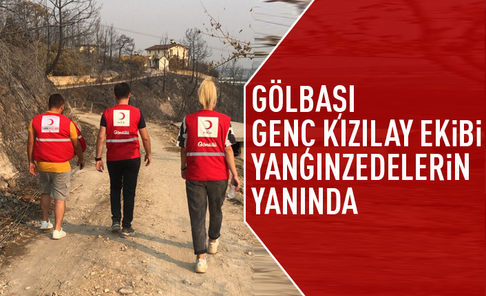 Gölbaşı Genç Kızılay ekibi Manavgat'ta çalışmalara destek verdi