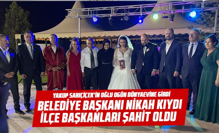 Yakup Sarıçiçek'in oğlu Ogün dünyaevine girdi