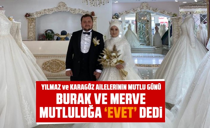 Yılmaz ve Karagöz ailelerinin mutlu günü