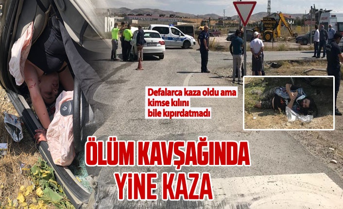 Ölüm kavşağında yine kaza