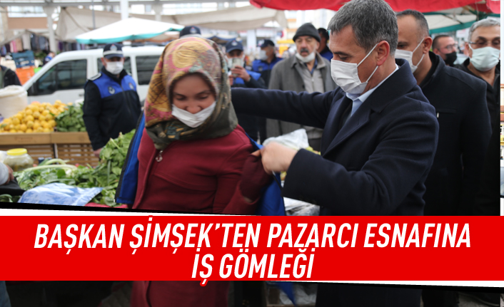 Başkan Şimşek Pazarcı Esnafına İş Gömleği