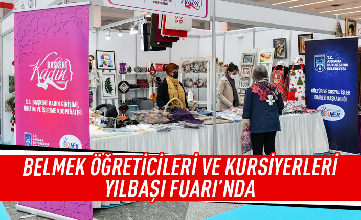 BELMEK öğreticileri ile kursiyerleri yılbaşı fuarında