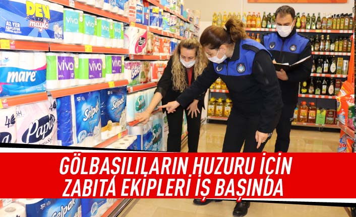 Gölbaşı zabıtası yeni yıl öncesi vatandaş için denetimde