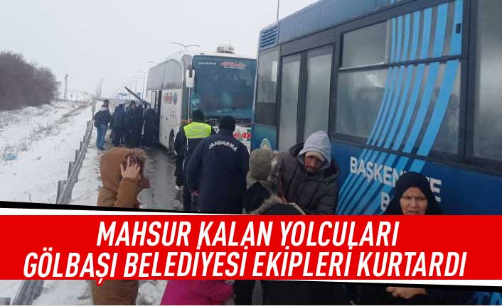 Gölbaşı Belediyesi Yolcuların İmdadına Yetişti