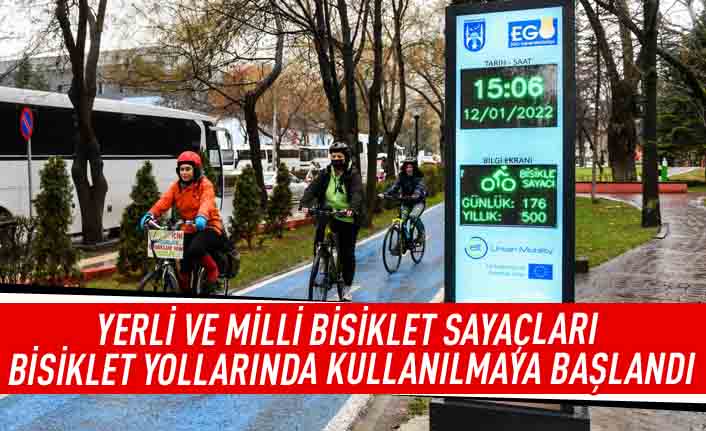 Yerli ve Milli bisiklet sayaçları bisiklet yollarında kullanılmaya başlandı