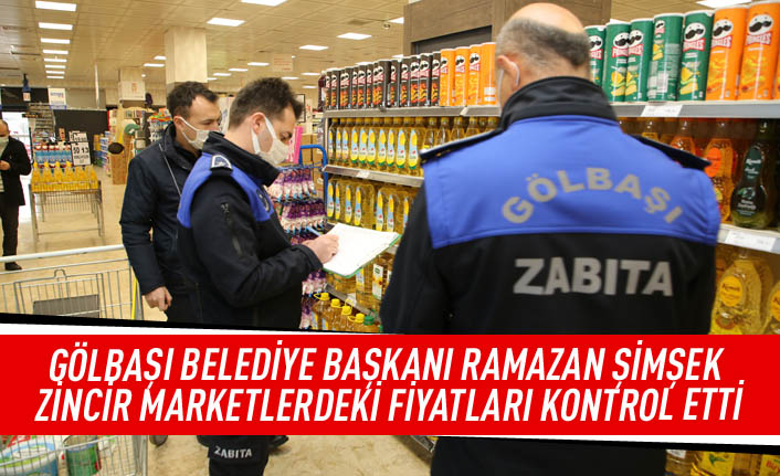 Gölbaşı Belediye Başkanı Ramazan Şimşek KDV İndirimi Sonrası Fiyat Denetimi