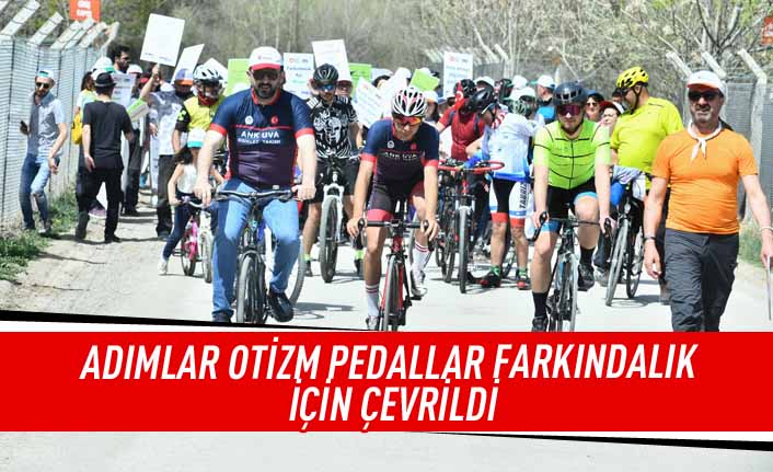 Adımlar OTİZM pedallar farkındalık için çevrildi