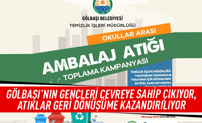 Gölbaşı’nda Okullar Arası Ambalaj Atığı Toplama Kampanyası Başlıyor!