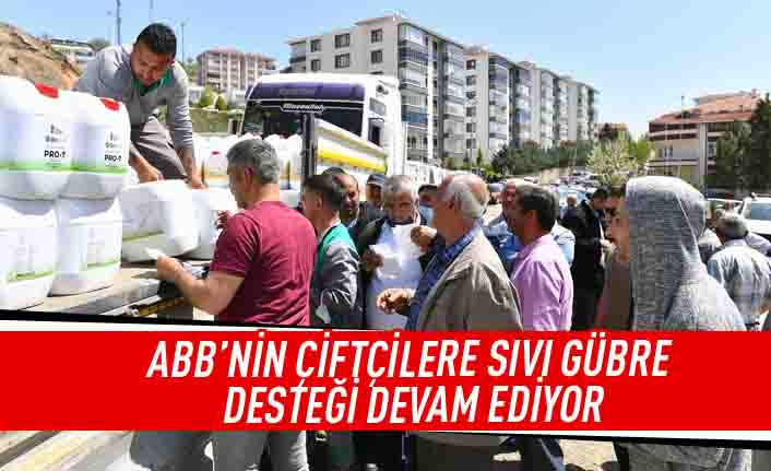 ABB'nin çiftçilere sıvı gübre desteği devam ediyor