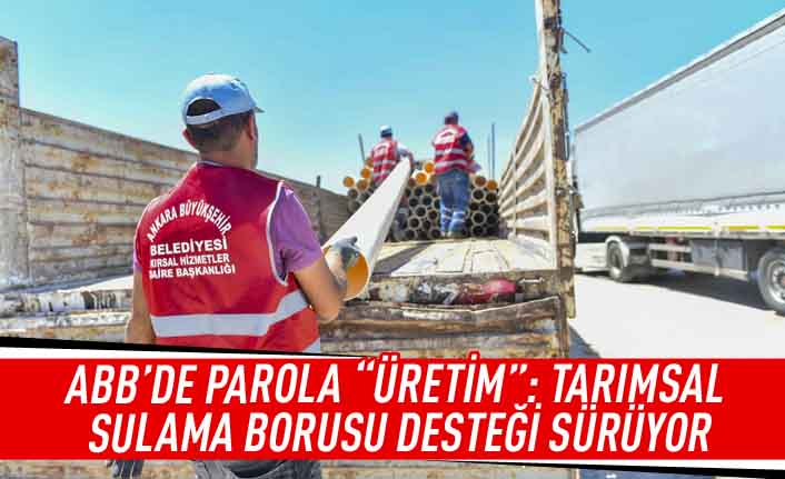 ABB'de parola " Üretim": Tarımsal sulama borusu desteği sürüyor