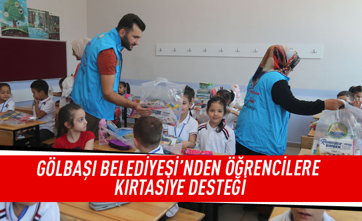 Gölbaşı belediyesi'nden öğrencilere kırtasiye desteği