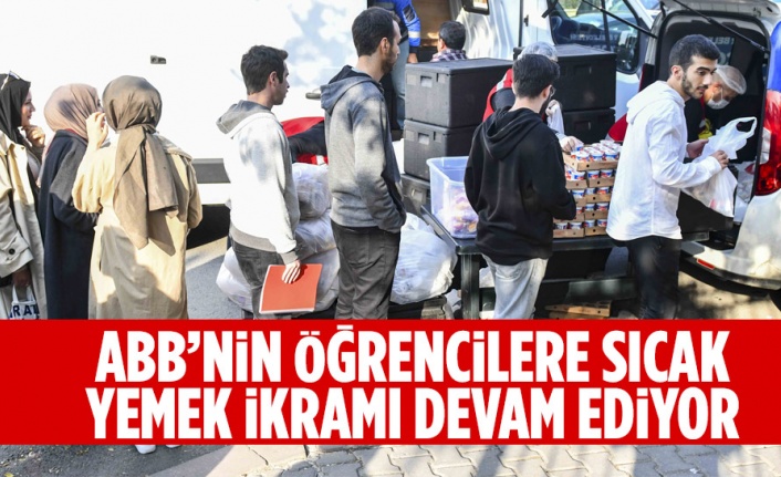 ABB’NİN ÖĞRENCİLERE SICAK YEMEK İKRAMI 5 NOKTADA DEVAM EDİYOR