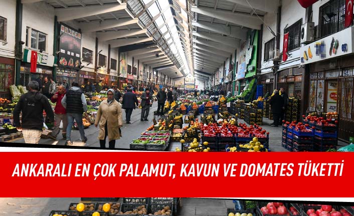 Ankaralı en çok Palamut,kavun ve domates tüketti