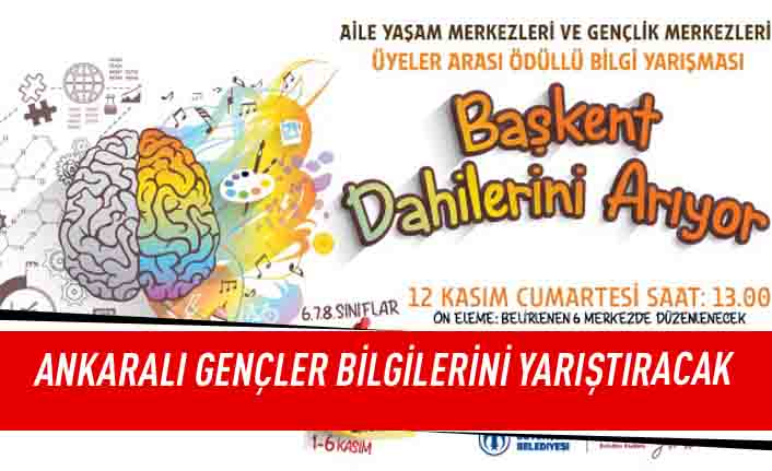 Ankaralı gençler bilgilerini yarıştıracak