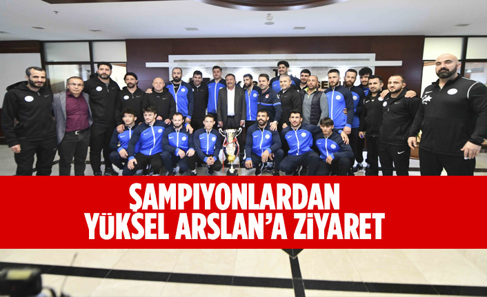 GREKOROMEN SÜPER LİG’İN ŞAMPİYONU ASKİ SPOR’DAN KULÜP BAŞKANI YÜKSEL ARSLAN’I ZİYARET