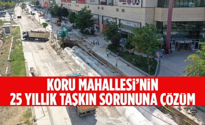 KORU MAHALLESİ’NİN 25 YILLIK TAŞKIN SORUNUNA ÇÖZÜM: