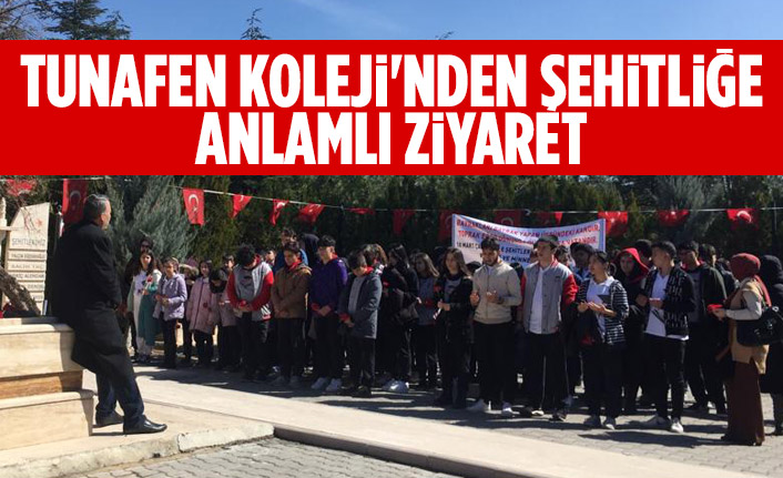 Tunafen Koleji'nden şehitliğe anlamlı ziyaret