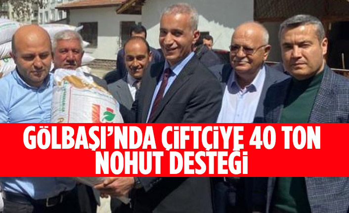 Gölbaşı’nda çiftçiye 40 ton nohut desteği