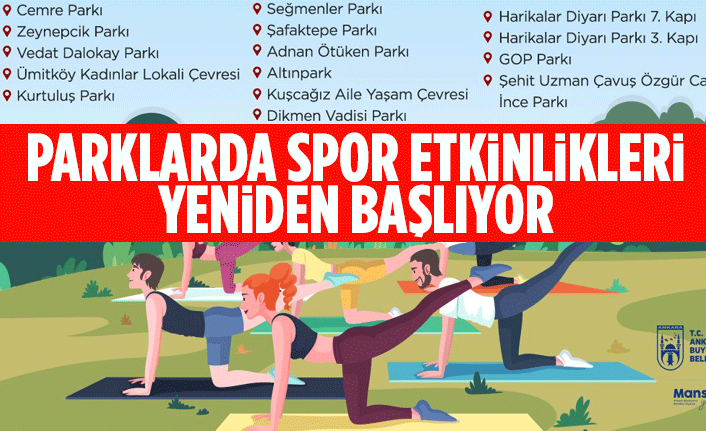 PARKLARDA SPOR ETKİNLİKLERİ YENİDEN BAŞLIYOR