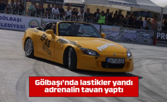 Gölbaşı'nda lastikler yandı. adrenalin tavan yaptı