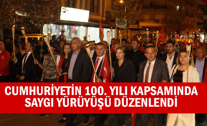 GÖLBAŞI’NDA CUMHURİYETİN 100. YILI KAPSAMINDA SAYGI YÜRÜYÜŞÜ DÜZENLENDİ