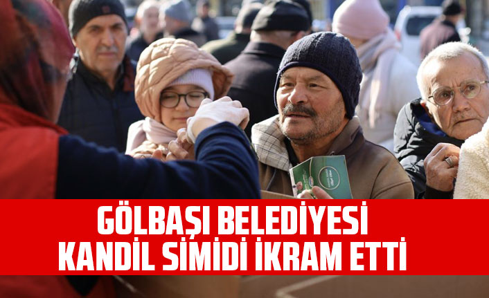 Gölbaşı Belediyesi kandil simidi ikram etti
