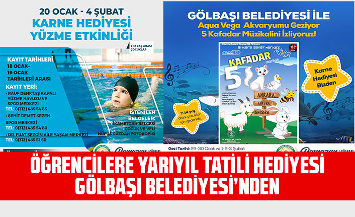 ÖĞRENCİLERE YARIYIL TATİLİ HEDİYESİ GÖLBAŞI BELEDİYESİ’NDEN