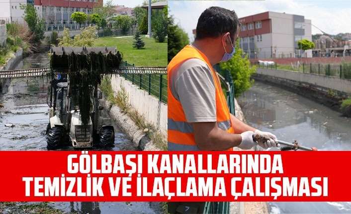 Gölbaşı'nda su kanalları temizleniyor
