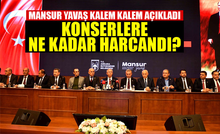 MANSUR YAVAŞ: KÜLTÜR-SANATA HARCANAN PARA, BELEDİYENİN 67 AYLIK BÜTÇESİNİN YALNIZCA YÜZDE 0,6’SI, YÜZDE 1’İ BİLE DEĞİL