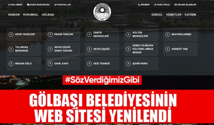 GÖLBAŞI BELEDİYESİNİN WEB SİTESİ YENİLENDİ