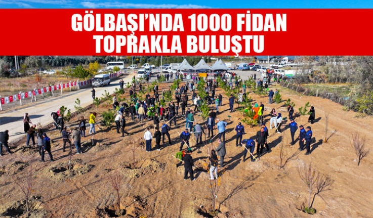 GÖLBAŞI’NDA 1000 FİDAN TOPRAKLA BULUŞTU