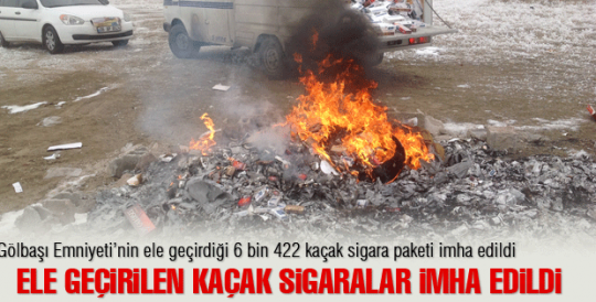 6 bin 422 adet kaçak sigara paketi imha edildi