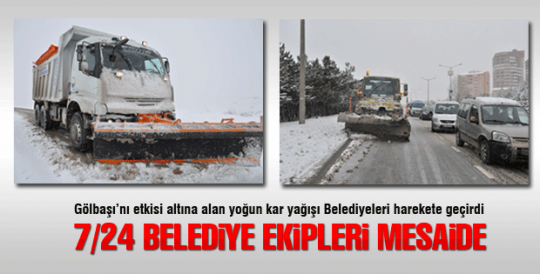 7/24 Belediye ekipleri mesaide