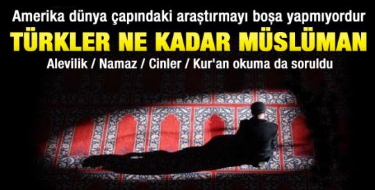 ABD ne kadar Müslüman olduğumuzu araştırdı