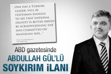 Abdullah Gül'lü soykırım ilanı